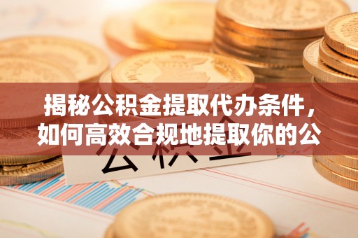 宁德揭秘公积金提取代办条件，如何高效合规地提取你的公积金